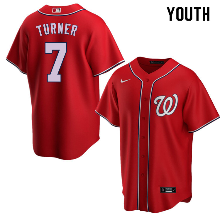Nike Youth #7 Trea Turner Washington Nationals Baseball Jerseys Sale-Red